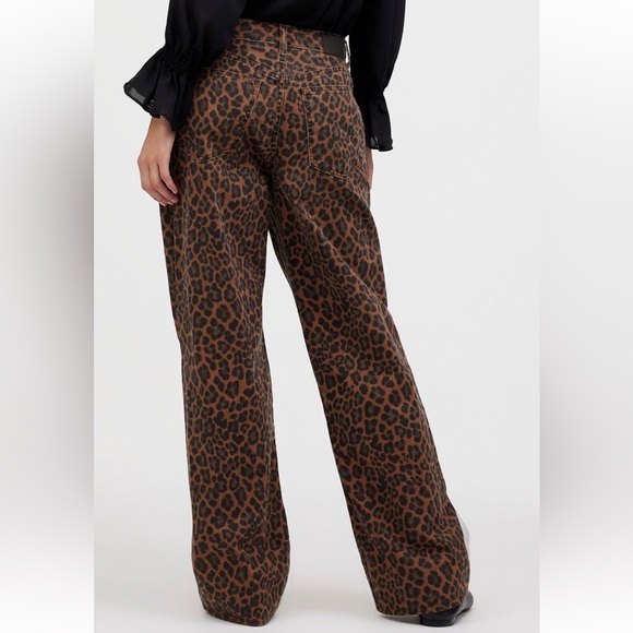 Madewell Leopard Print Low Slung Baggy Jeans - Picture 2 of 6